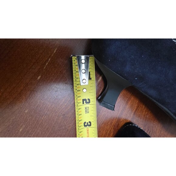 Stuart Weitzman Women's Navy Suede Loafers With Buckle Detail & Contrast Stitchi - Picture 7 of 9